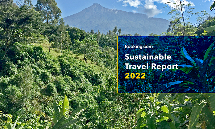 Bìa Báo cáo Du lịch bền vững 2022 của Booking.com